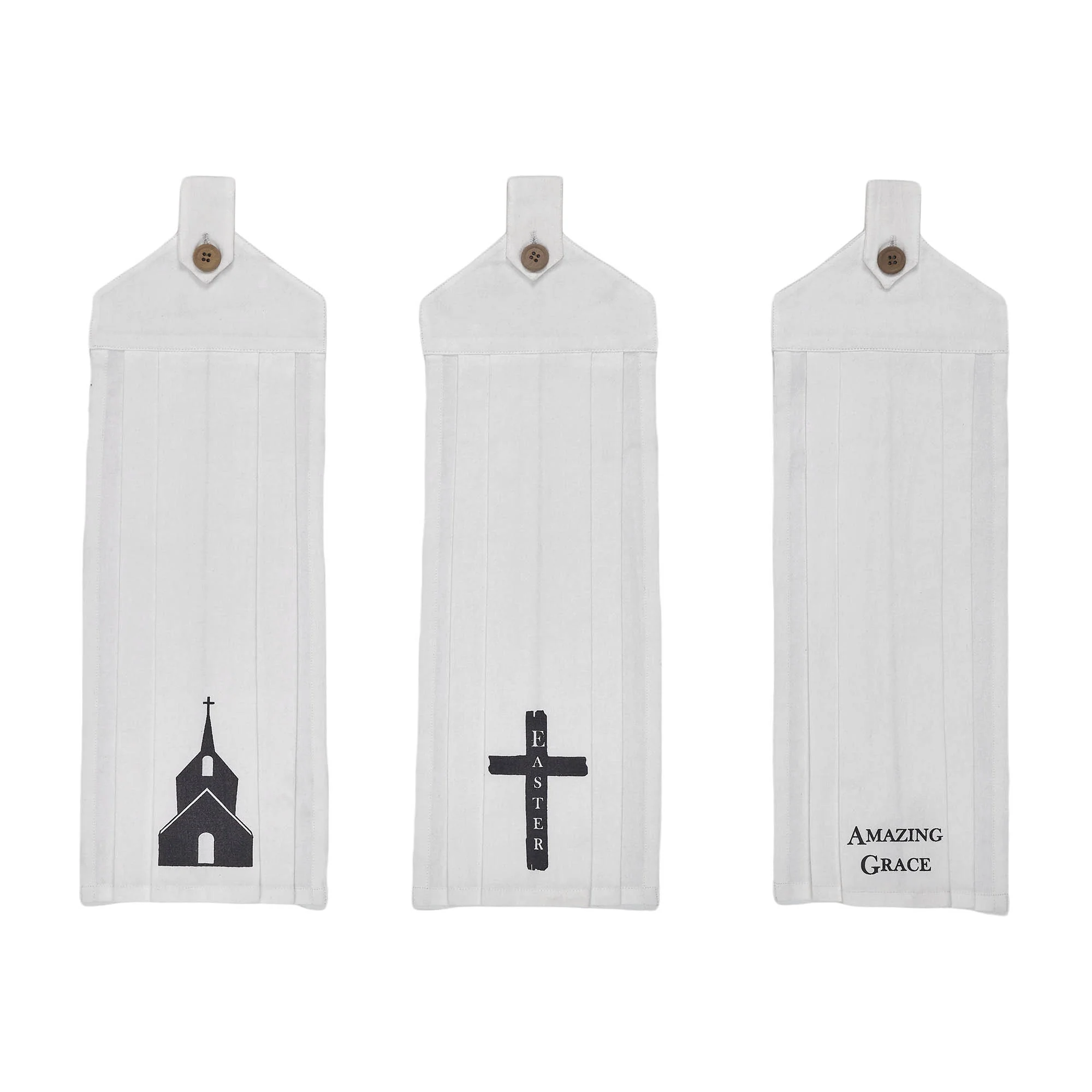 Set of 3 Easter Amazing Grace Loop Tea Towels - Image 2