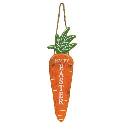 Set of 3 Easter Carrots Hanging Metal Sign 12" H - Image 3