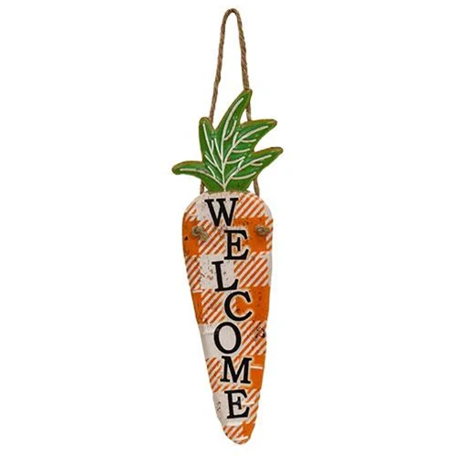 Set of 3 Easter Carrots Hanging Metal Sign 12" H - Image 4