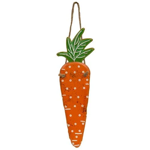 Set of 3 Easter Carrots Hanging Metal Sign 12" H - Image 5
