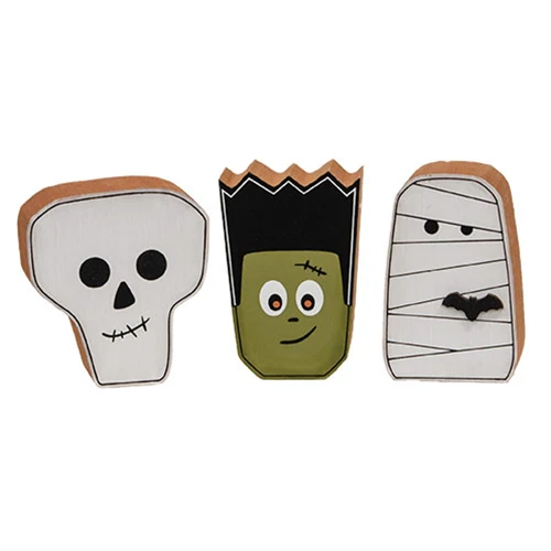 Set of 3 Extra Chunky Monster Halloween Sitters