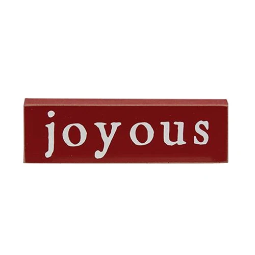 Set of 3 Faith Hope Joyous Thin Mini Block Signs - Image 5