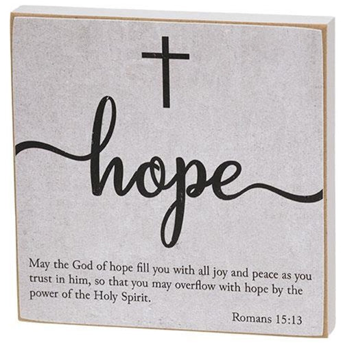 Set of 3 Faith, Hope, Love Bible Verse 5" Block Signs - Image 3