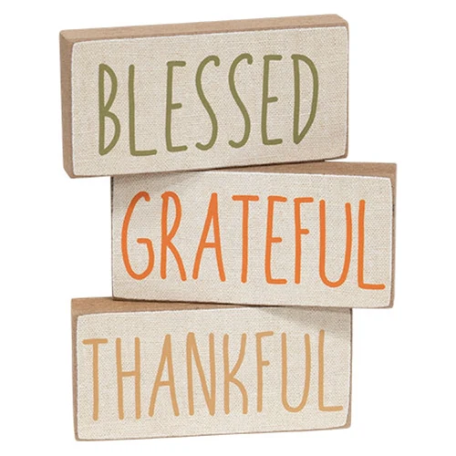 Set of 3 Fall Thankful Grateful Blessed Mini Sticks - Image 5