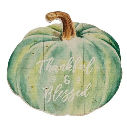 Set of 3 Fall Watercolor Pumpkin Wooden Signs - Image 3