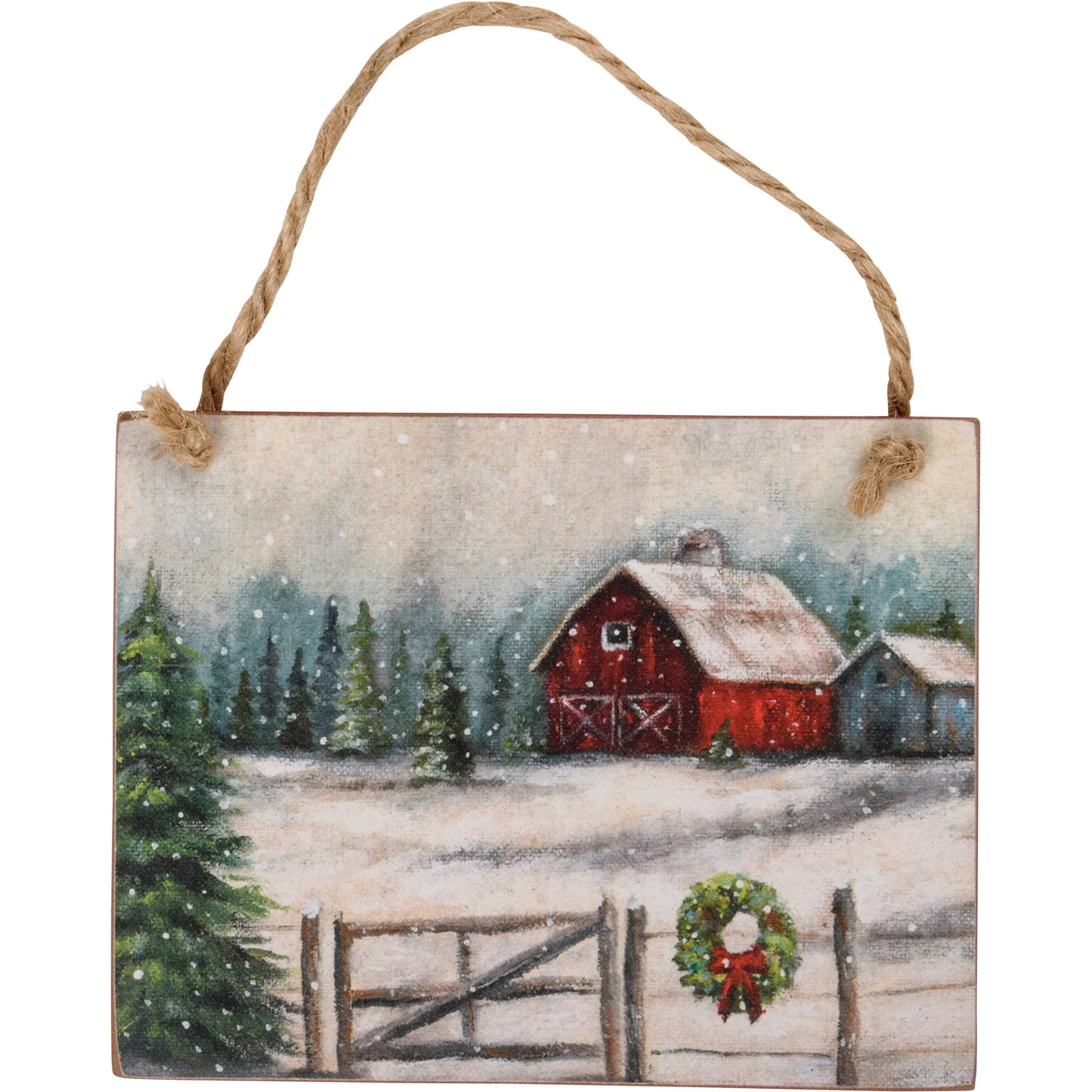 ๐ Set of 3 Farm Life Truck and Barn Ornament Set - Image 2