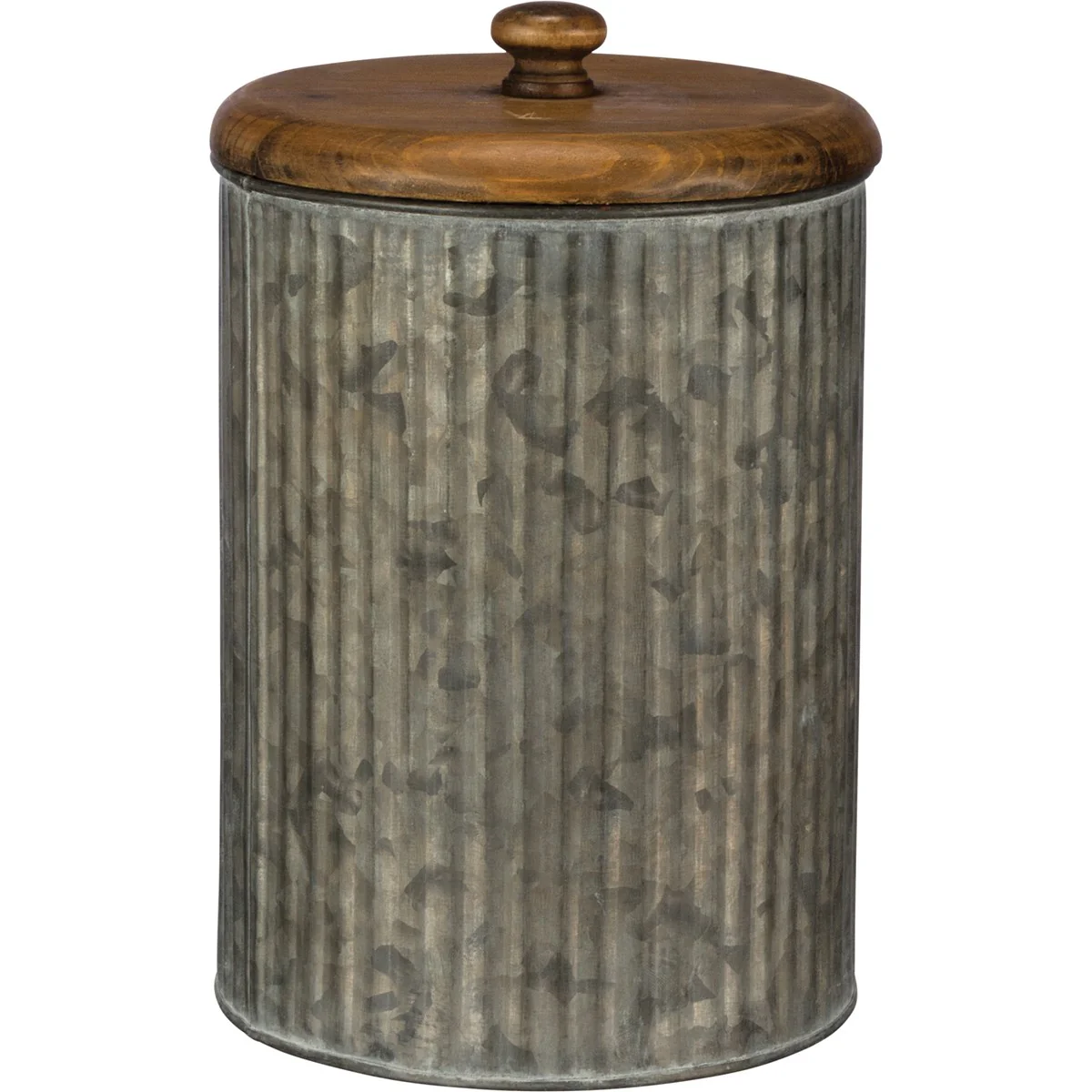 Set of 3 Farmhouse Galvanized Canister Set - Image 4