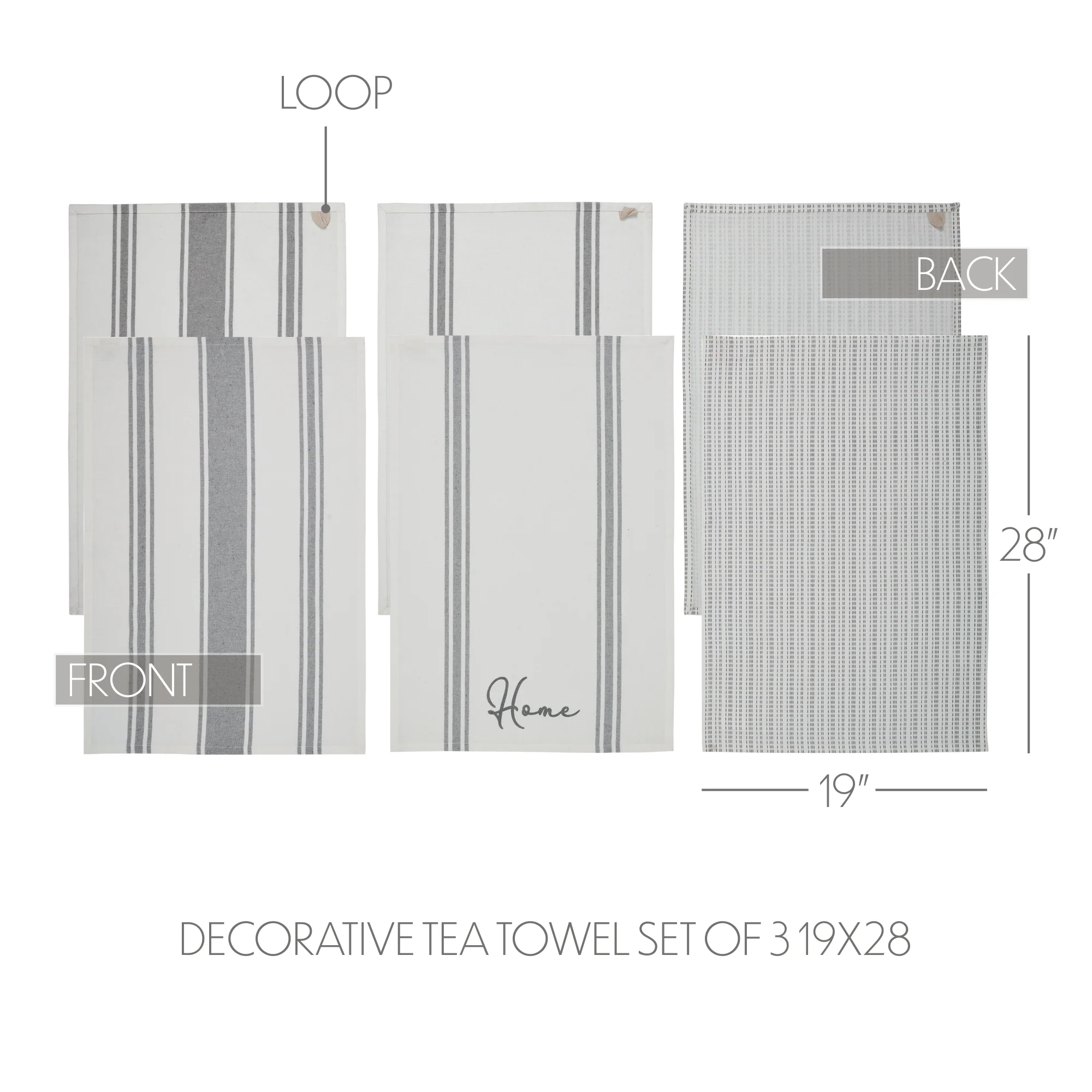 Set of 3 Farmhouse Home Decorative Tea Towels - Image 4