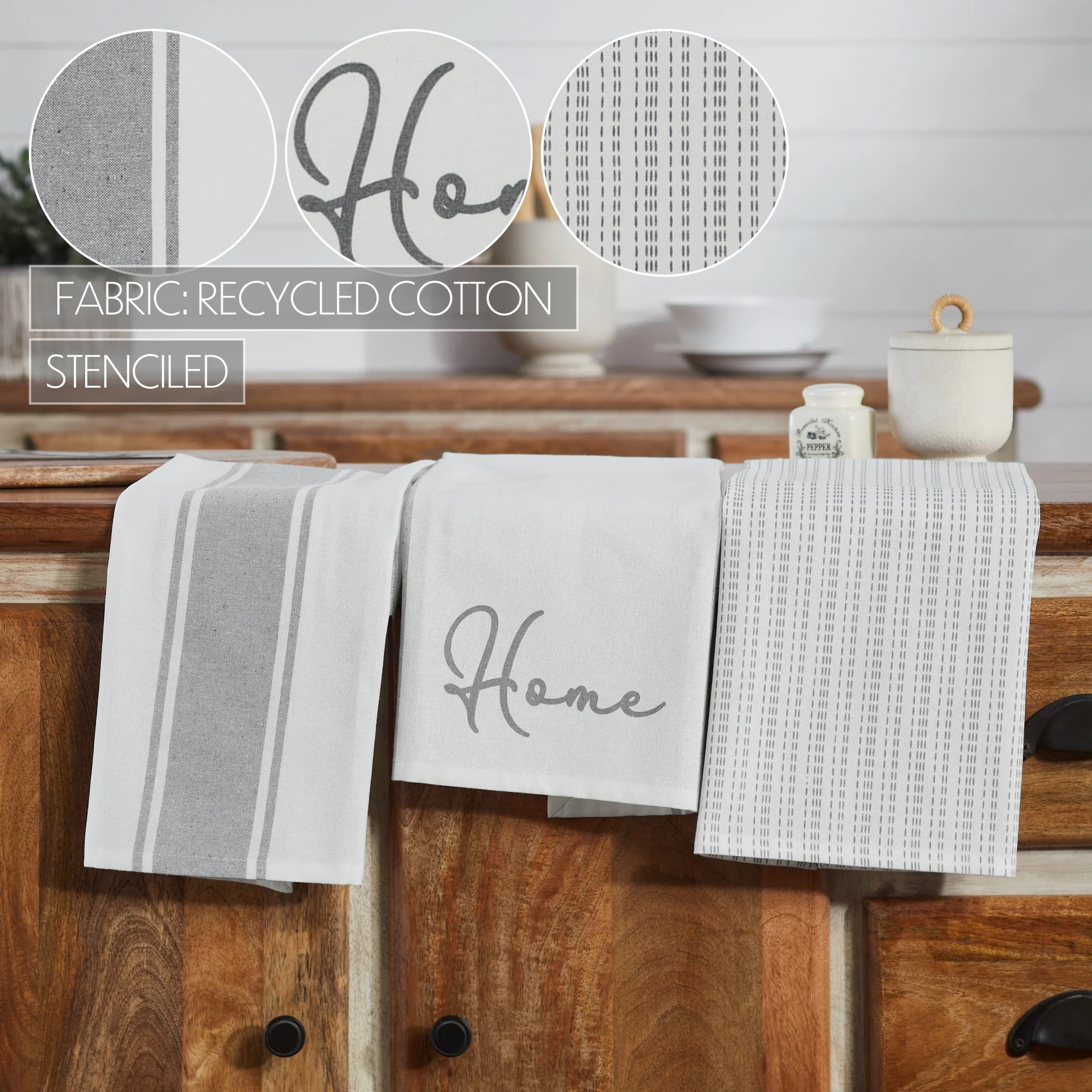 Set of 3 Farmhouse Home Decorative Tea Towels - Image 5