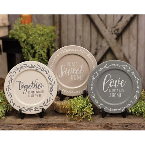 Set of 3 Farmhouse Home Themed 8.5" Decorative Plates - Image 2