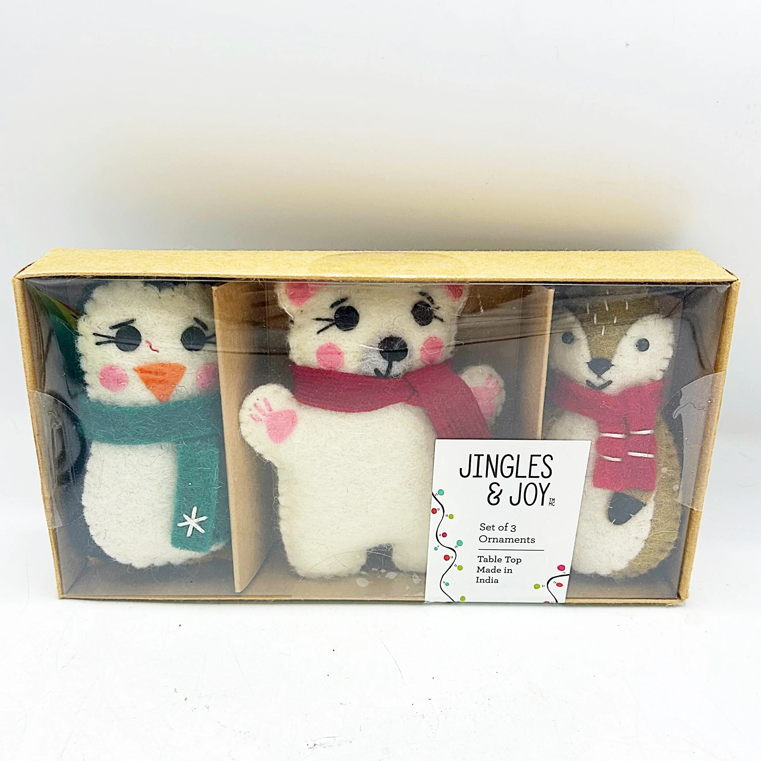 ๐ Set of 3 Felt Ornaments Penguin Polar Bear and Deer - Image 2