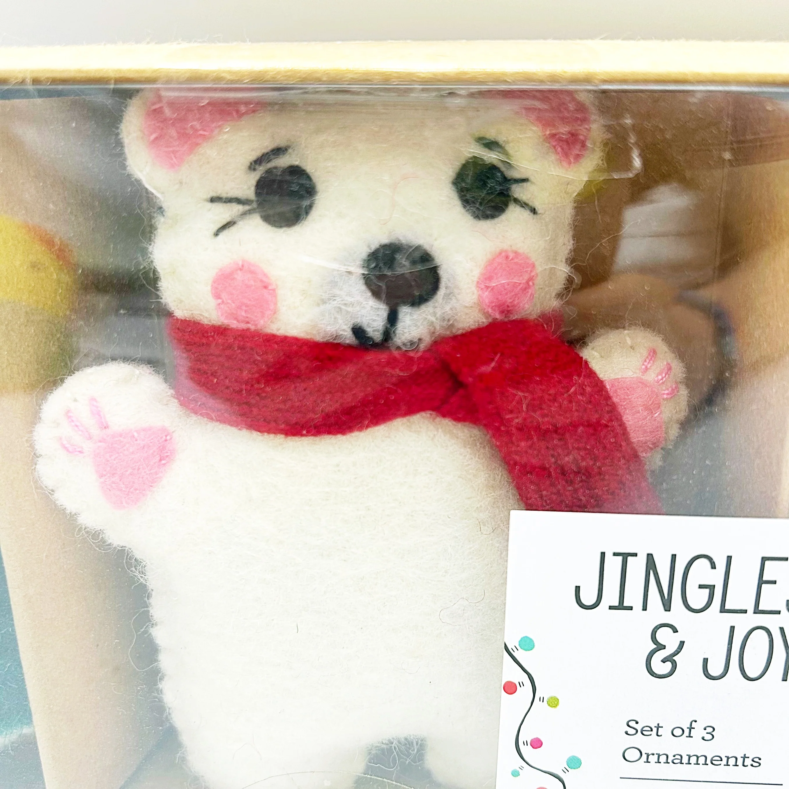 ๐ Set of 3 Felt Ornaments Penguin Polar Bear and Deer - Image 4