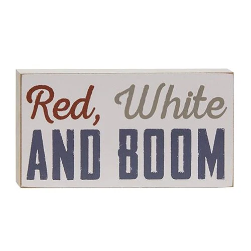 Set of 3 Fireworks & Freedom 4th of July Wooden Blocks - Image 5