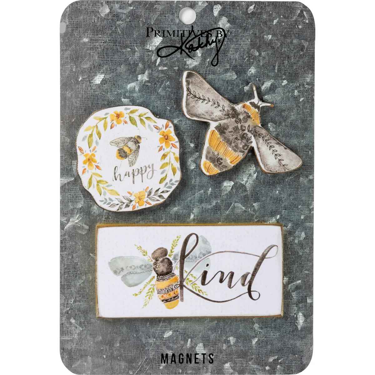 ๐ Set of 3 Floral Bee Kind Magnet Set