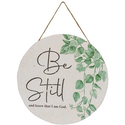 Set of 3 Floral Faith Inspirational 11.5" Round Signs - Image 4