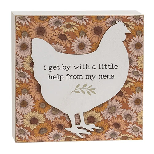 Set of 3 Floral Layered Chicken Box Signs - Image 5