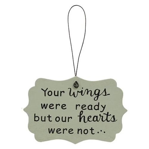 Set of 3 Forvever In Our Hearts Memory Messages Ornaments - Image 4