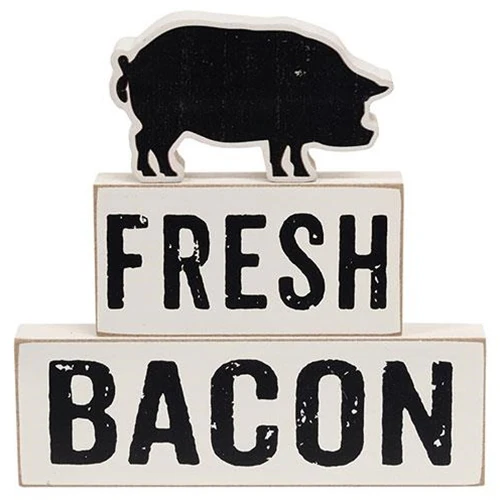 Set of 3 Fresh Bacon Pig Stacking Blocks - Image 2