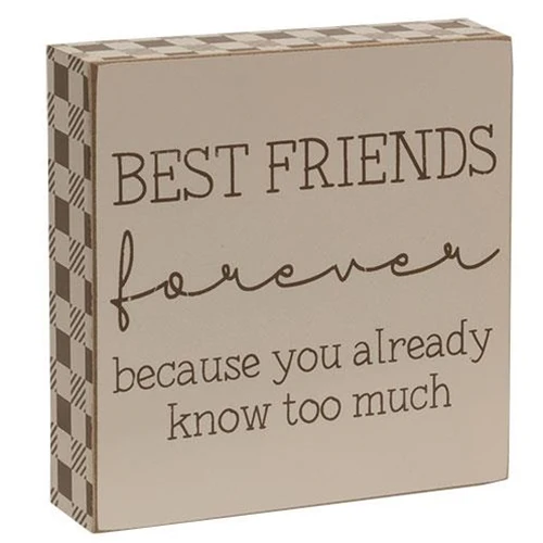 Set of 3 Friends Themed Wooden Block Signs - Image 2