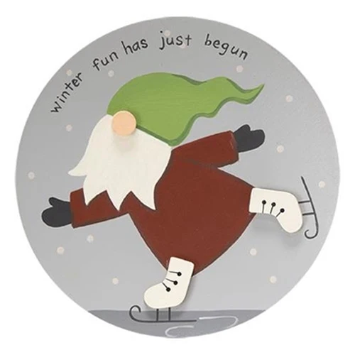 Set of 3 Frolic in the Flakes Gnome Decorative Plates - Image 4