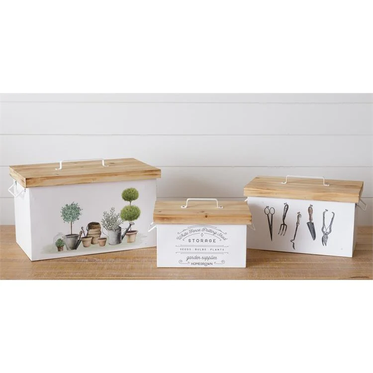 Set of 3 Garden Storage Containers