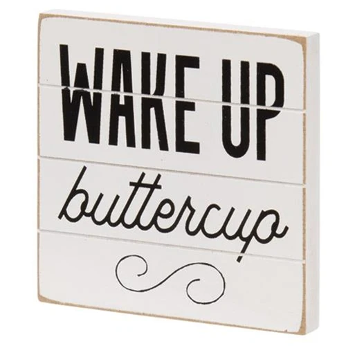 Set of 3 Good Morning Shiplap 3.75" Block Sign - Image 3