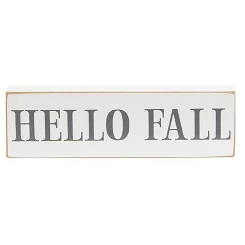 Set of 3 Hello Fall Skinny Block Signs - Image 3