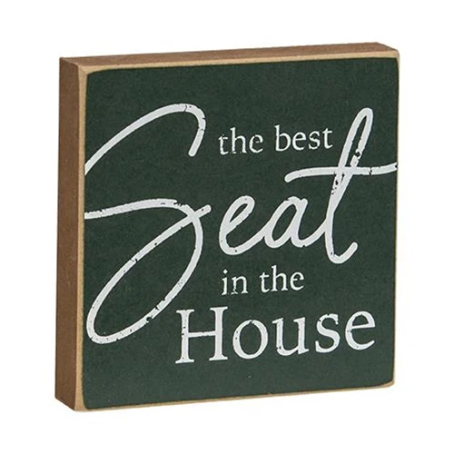 Set of 3 Humorous Bathroom 4" Wooden Block Signs - Image 5