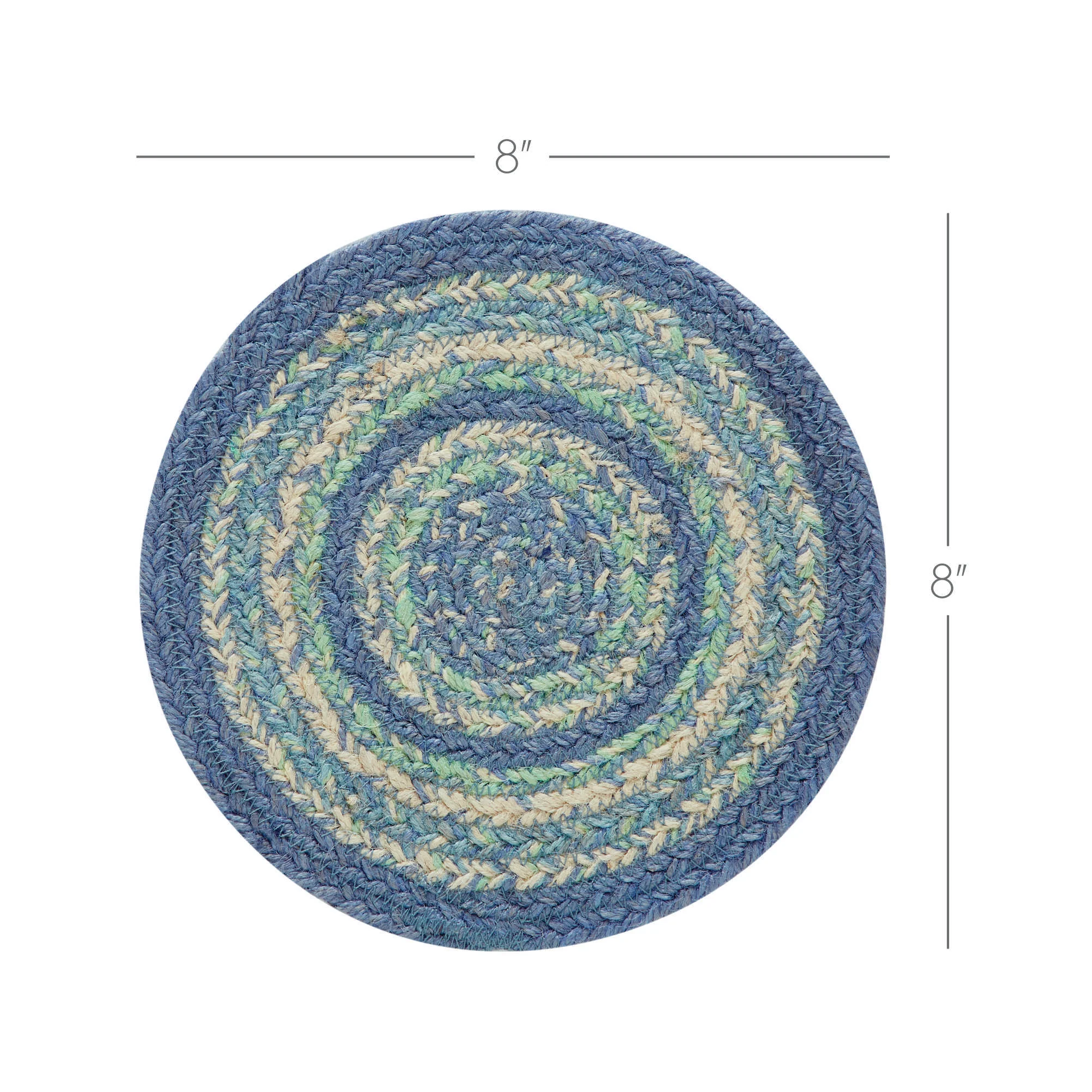 Set of 3 Jolie Jute Trivet 8" Diameter - Image 4