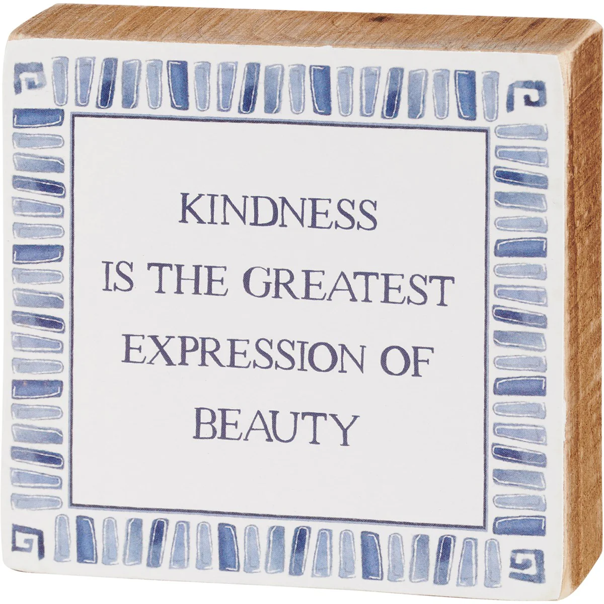 Surprise Me Sale 🤭 💙 Set of 3 Kindness Is Beauty Block Signs Cottage Style - Image 4