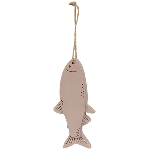๐ Set of 3 Lake Fishing Wooden Ornaments - Image 2