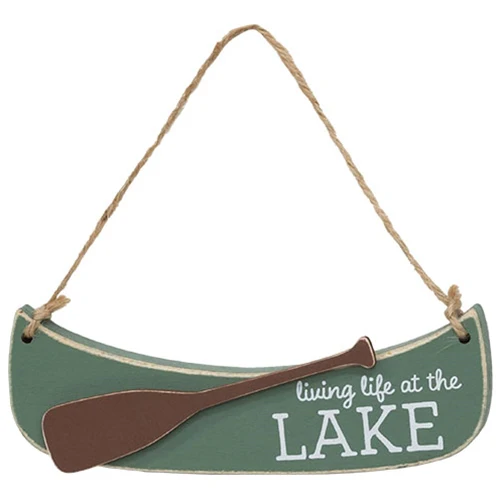 ๐ Set of 3 Lake Fishing Wooden Ornaments - Image 3