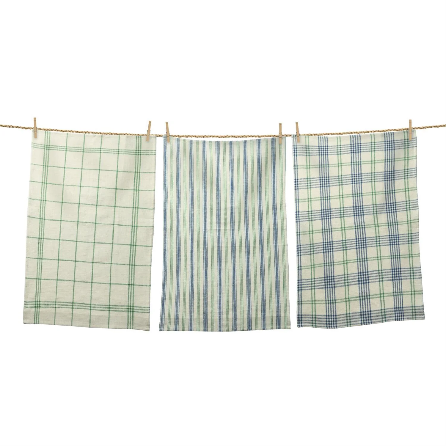 Set of 3 Lakehouse Plaid Tea Towels - Image 2