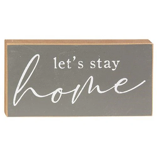 Set of 3 Let's Stay Home Stay Awhile Mini Blocks - Image 3