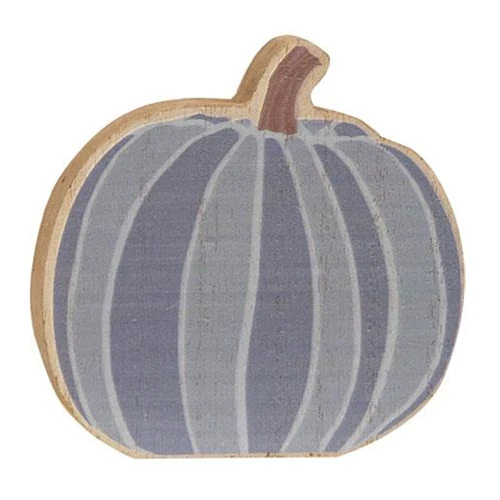 Set of 3 Lil' White & Gray Chunky Pumpkin Sitters - Image 5