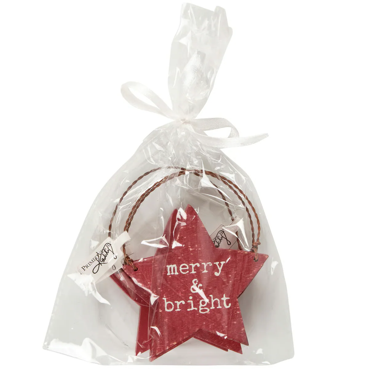 DAY 2 ✨ 25 Days of Ornaments ✨ Set of 3 Merry Red Star Ornaments - Image 3