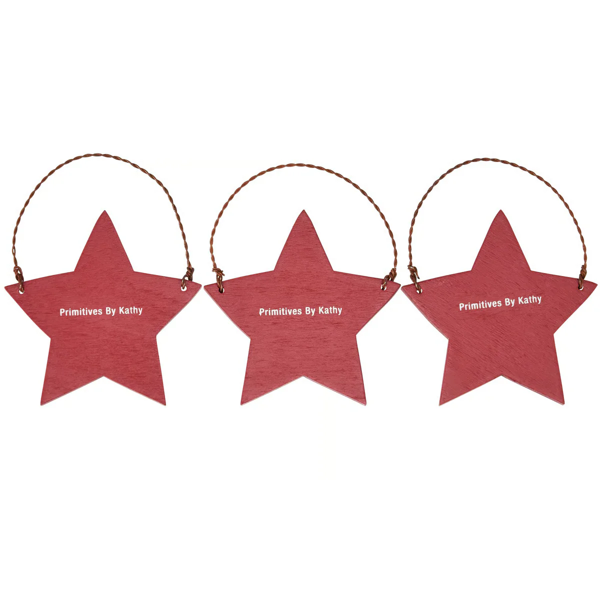 DAY 2 ✨ 25 Days of Ornaments ✨ Set of 3 Merry Red Star Ornaments - Image 4