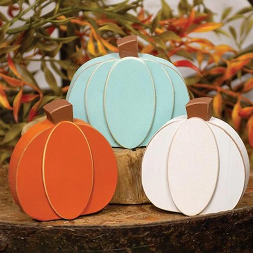 Set of 3 Mini Chunky Pumpkin Sitters