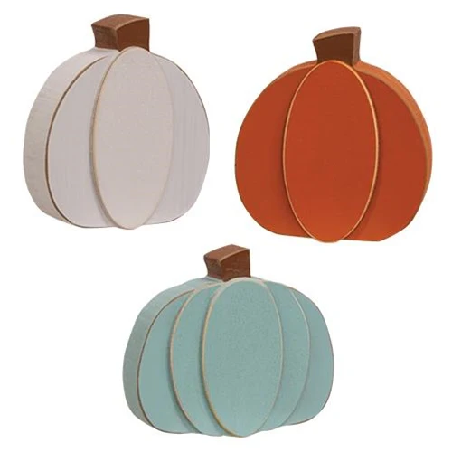 Set of 3 Mini Chunky Pumpkin Sitters - Image 2