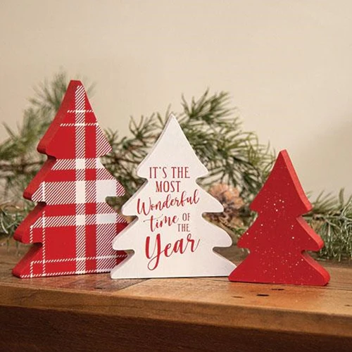 💙 Set of 3 Most Wonderful Time Christmas Tree Sitters - Image 2