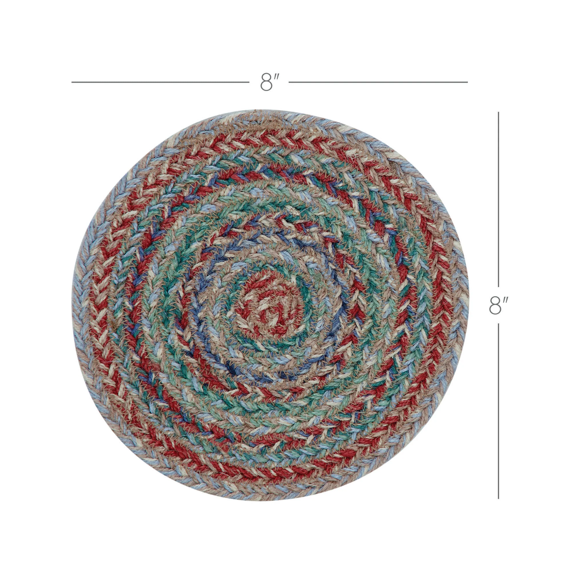 Set of 3 Multi Jute 8" Trivet - Image 3