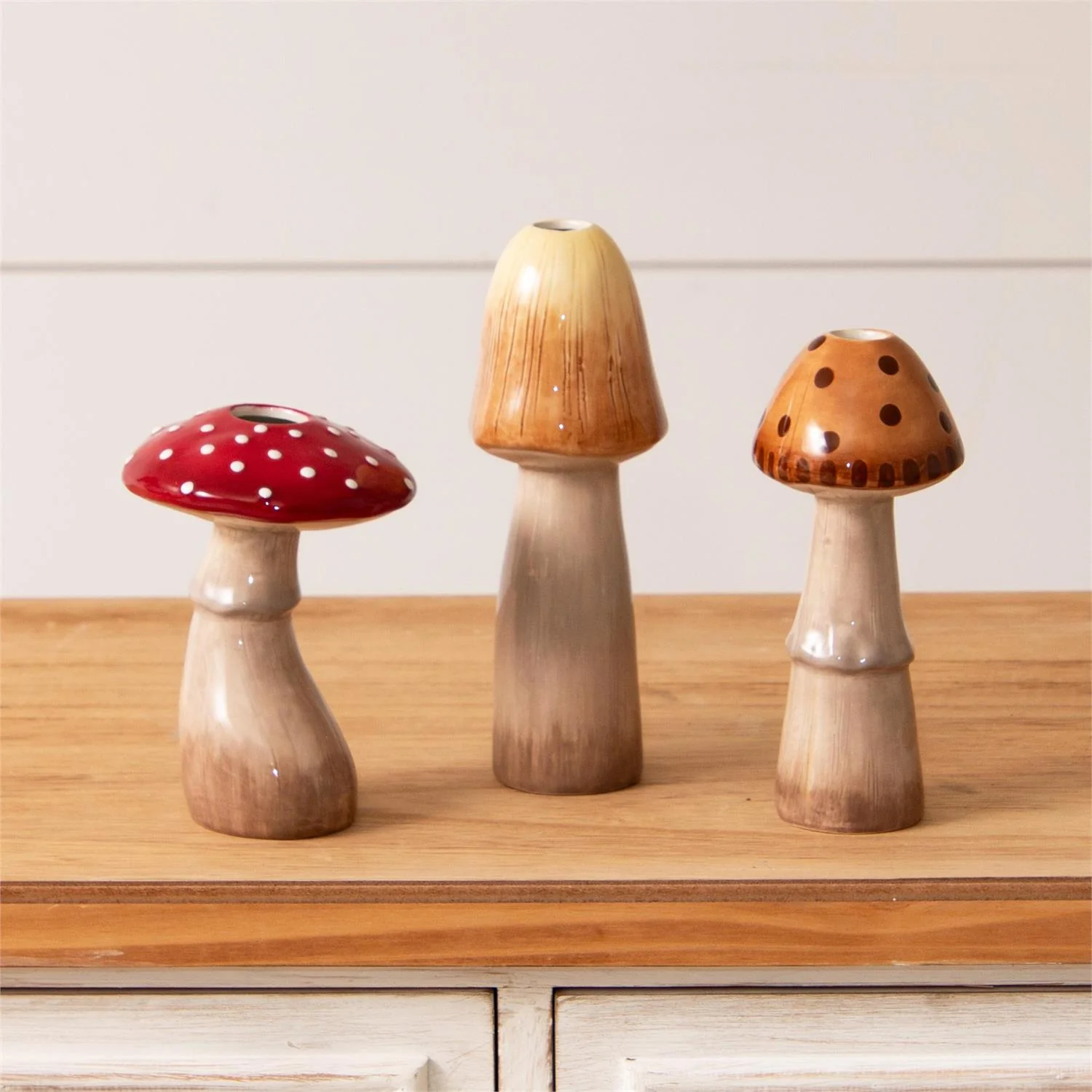 Set of 3 Mushroom Bud Vases