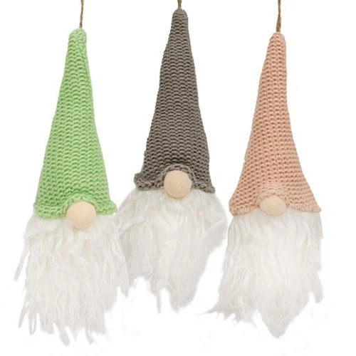 Set of 3 Pastel Hats Gnome Ornaments