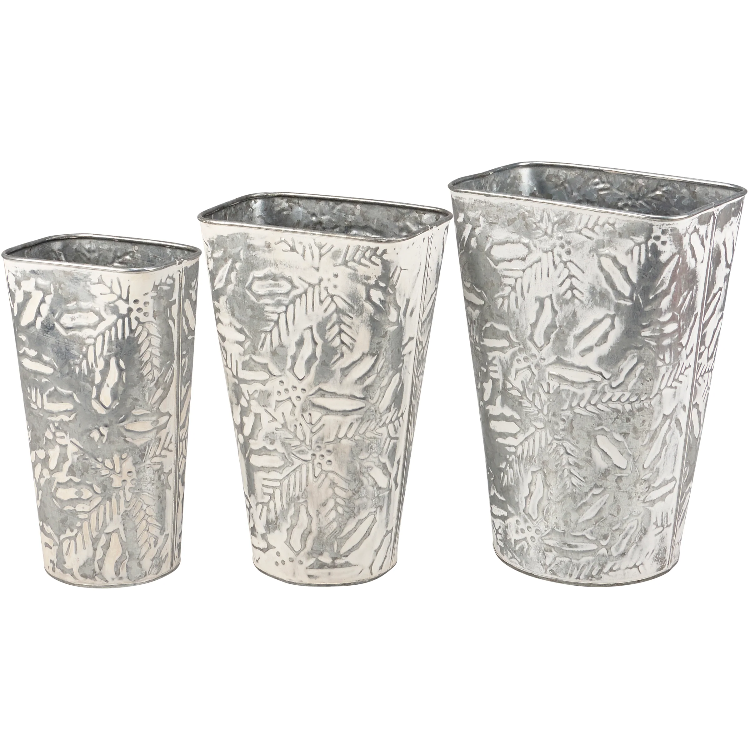 Surprise Me Sale 🤭 💙 Set of 3 Pine Wall Metal Buckets
