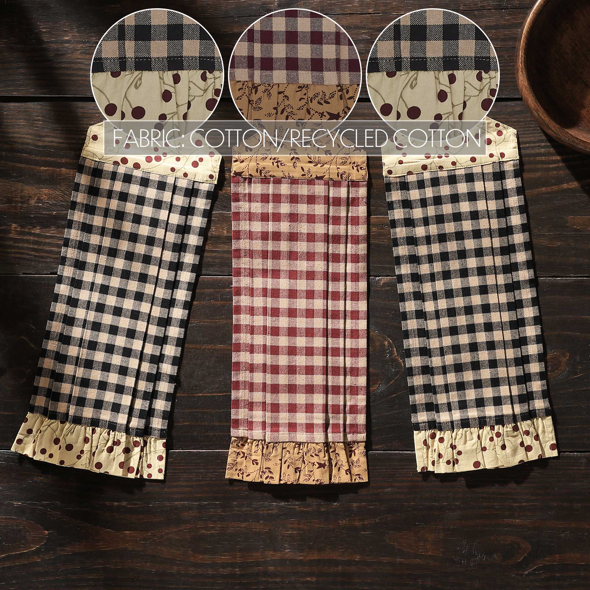 Set of 3 Pip Vinestar Button Loop Tea Towels - Image 3