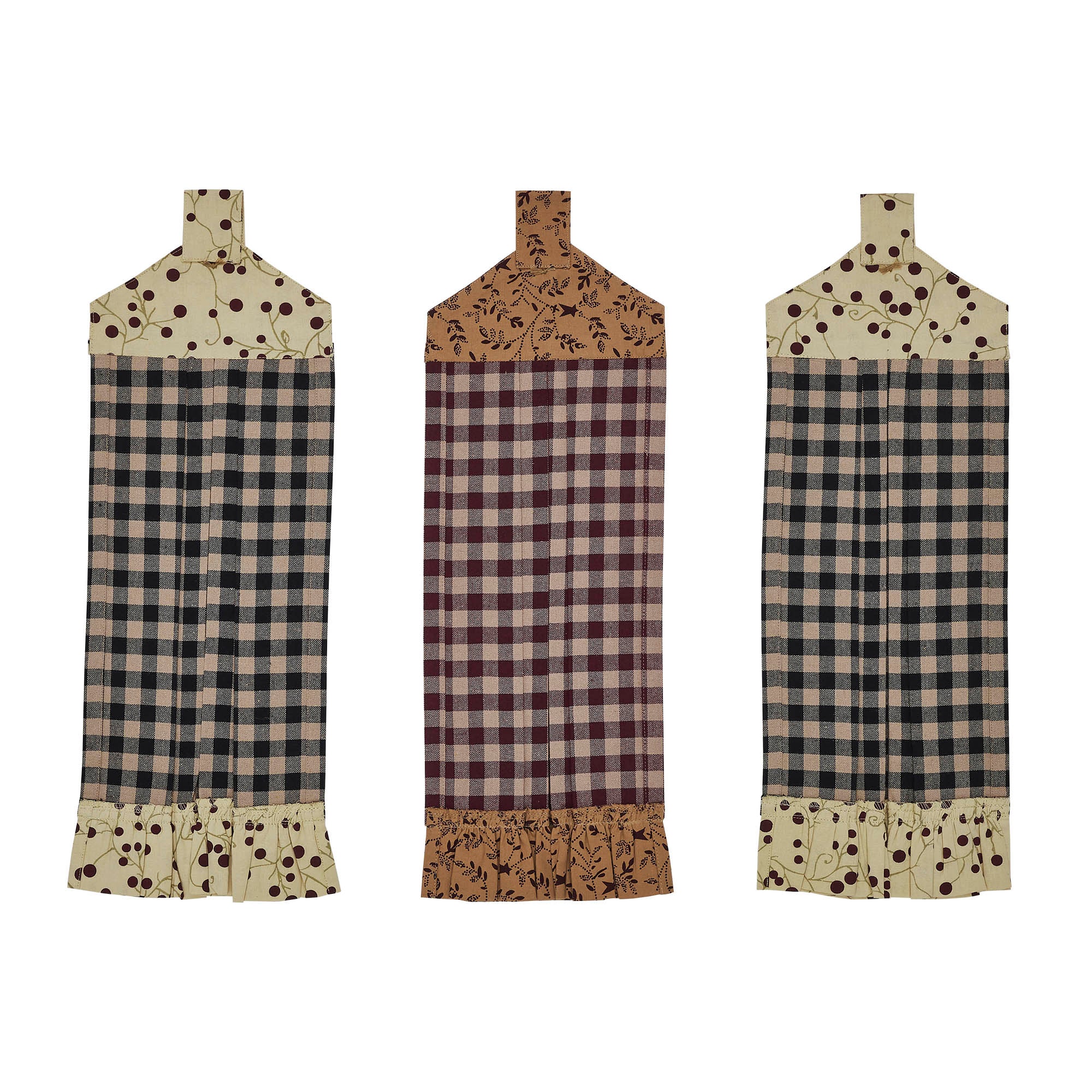 Set of 3 Pip Vinestar Button Loop Tea Towels - Image 4