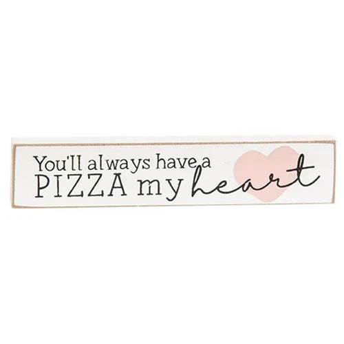 Surprise Me Sale 🤭 💙 Set of 3 Pizza My Heart & Love You More Than Taco Mini Blocks - Image 2