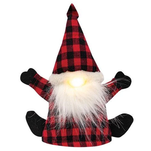 💙 Set of 3 Plaid Gnome Bottle Toppers LIGHT UP! - Image 2