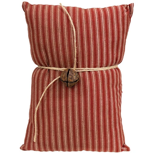 Set of 3 Primitive Americana Jingle Bell Decorative Pillows - Image 2