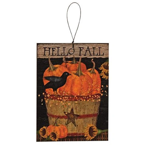 Set of 3 Primitive Pumpkin Patch Friends Ornaments - Image 2